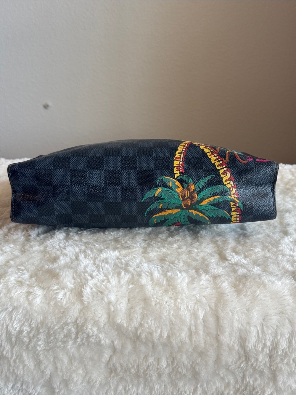 Louis Vuitton Black Damier Graphite Palm Tree Pouch - Picture 6 of 11